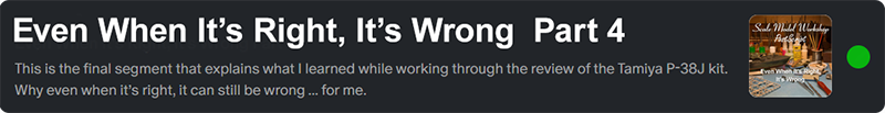 Even when it's right, it's worong video on scale model workshop patreon