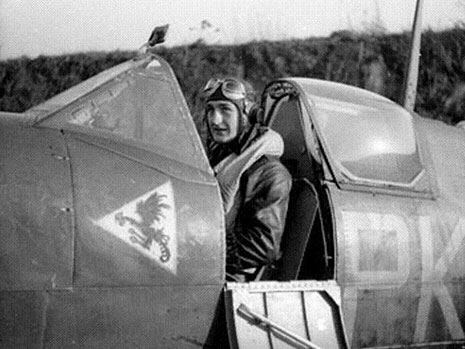 Francis Gabreski flying a Spitfire IX
