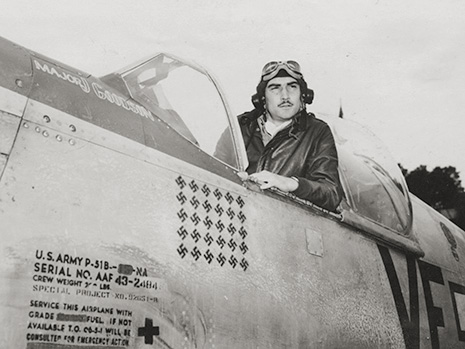 Major James Goodson in P-51B with Malcolm Hood