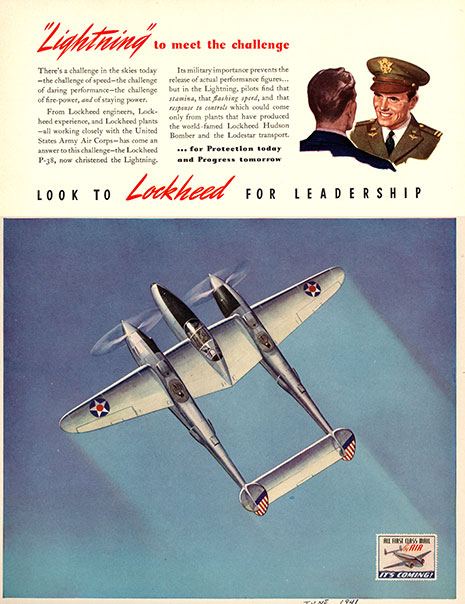 Lockheed P-38 Advertisement