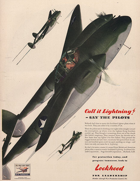 Lockheed P-38 Advertisement 2